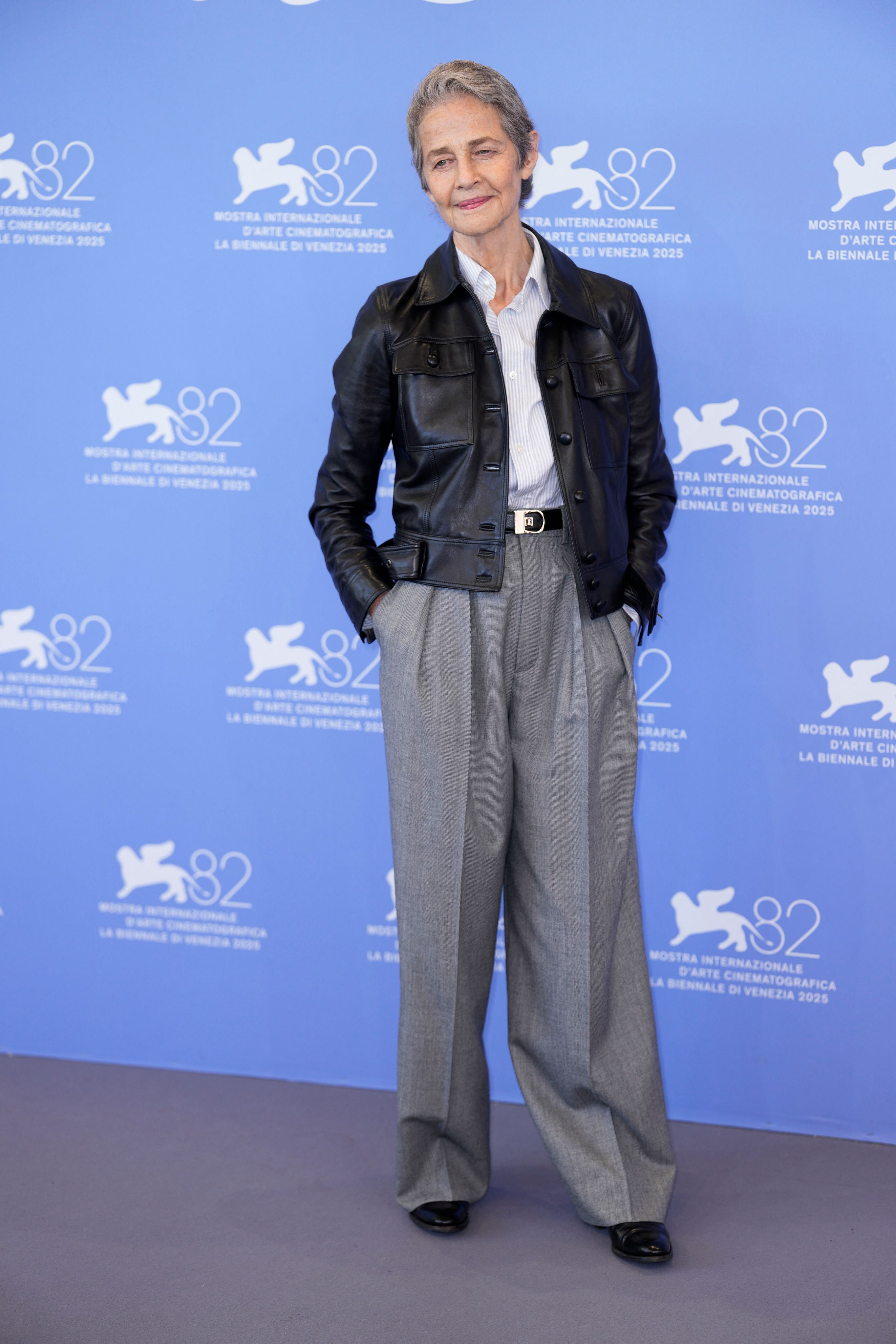 Charlotte Rampling à la 82ème édition du Venice International Film Festival le 31 août 2025, pour le film ''Father Mother Sister Brother''  de Jim Jarmusch.