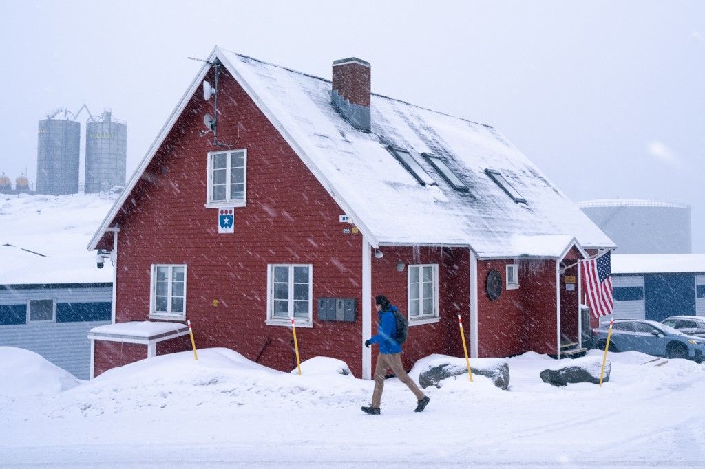 Le consulat des États-Unis est photographié à Nuuk, au Groenland, le 24 mars 2025.