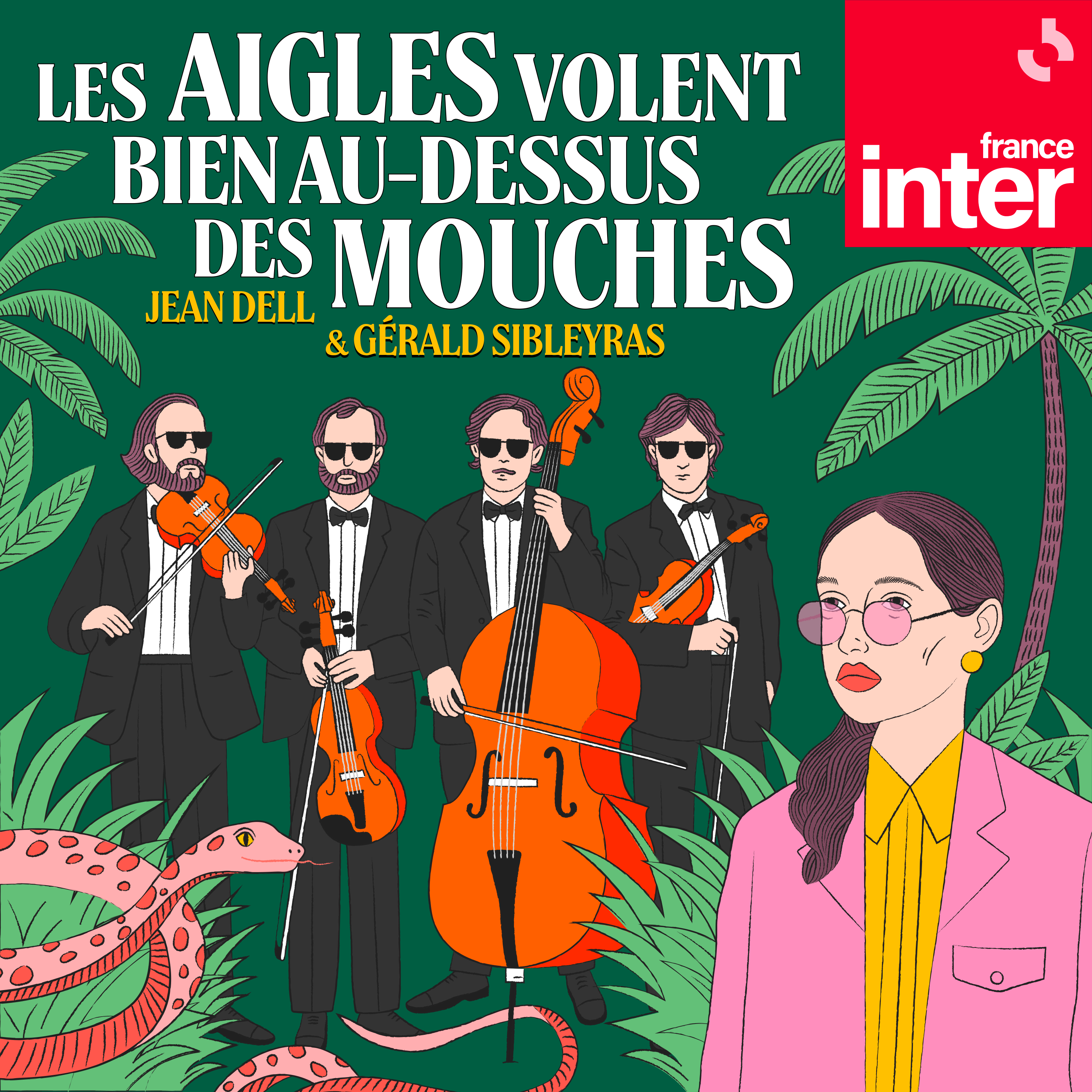 Les aigles volent bien au-dessus des mouches - carré